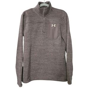 Mens Green Under Armour Cold Gear Fleece Sweatshirt.  Size L.